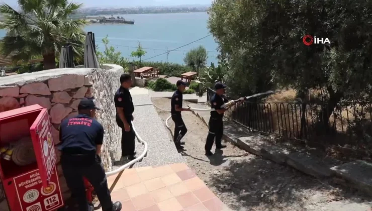 Fethiye Şövalye Adası sakinlerine yangın eğitimi