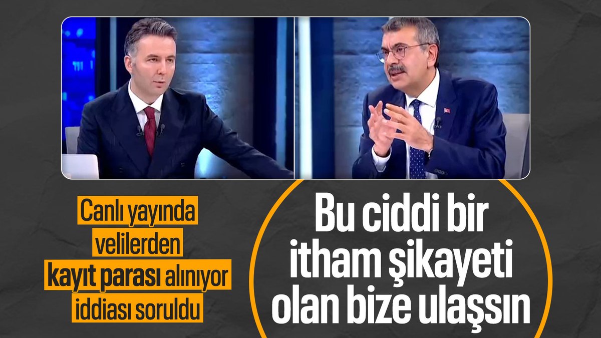 Milli Eğitim Bakanı Tekin: Okullarda kayıt ücreti istendiği iddiası ciddi bir itham