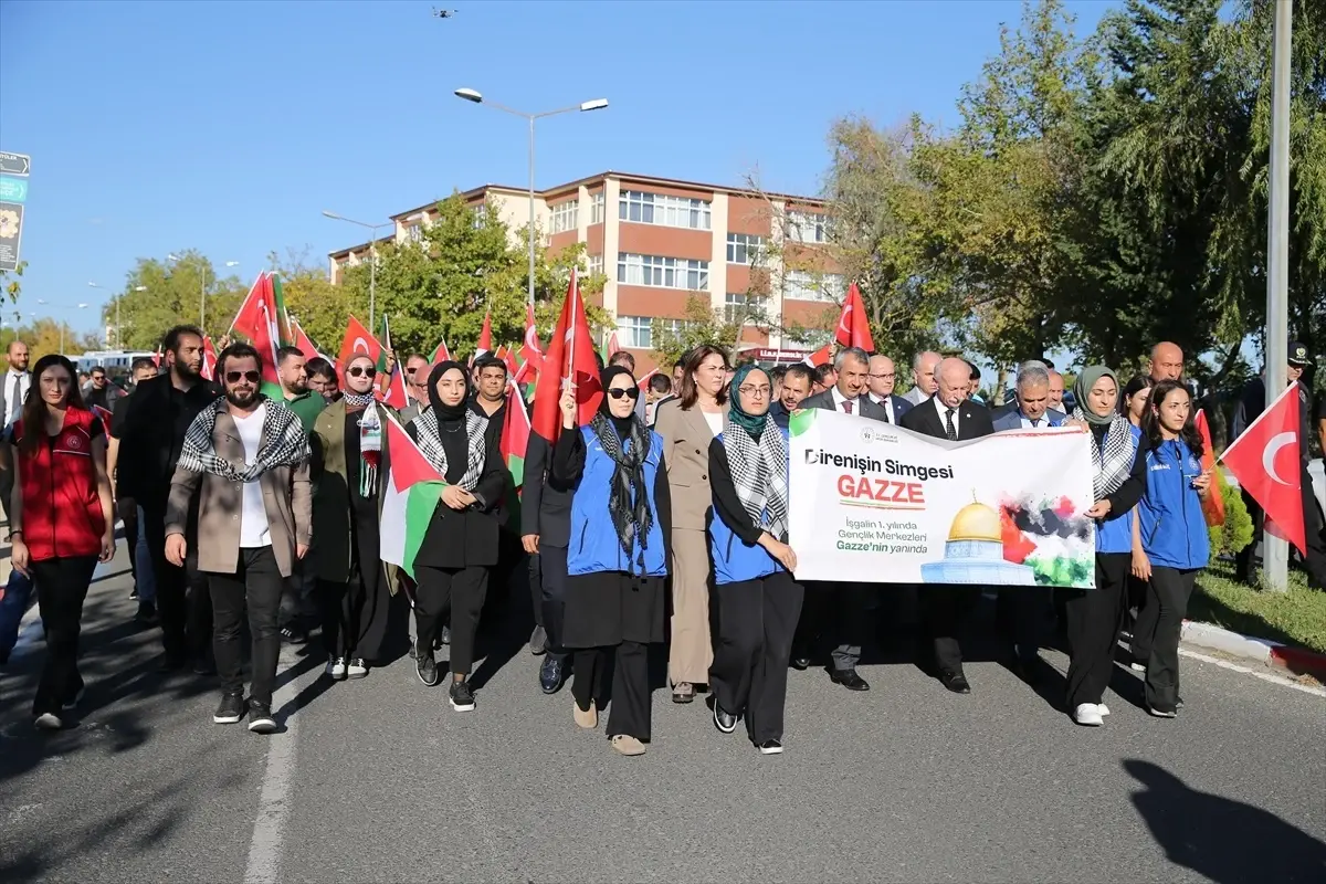 Edirne’de Üniversite Öğrencilerinden Gazze Protestosu